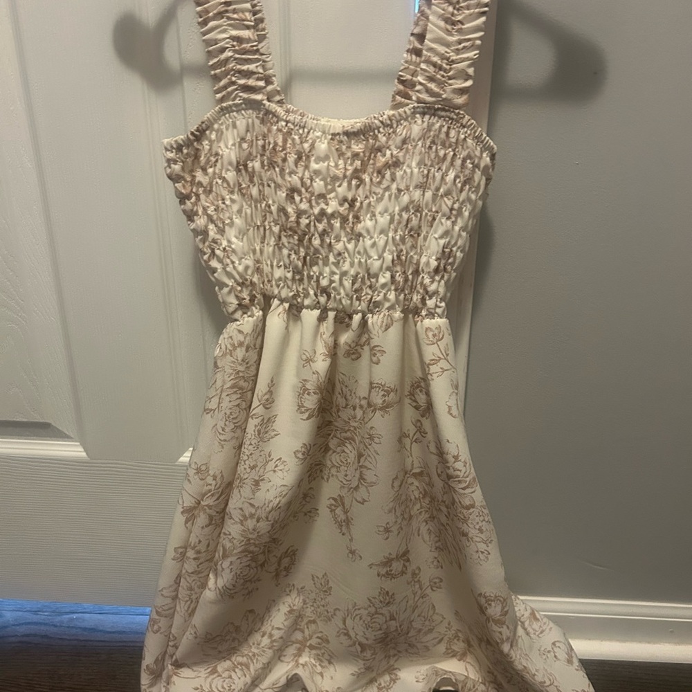 Altar'd State Cream Floral Midi Dress